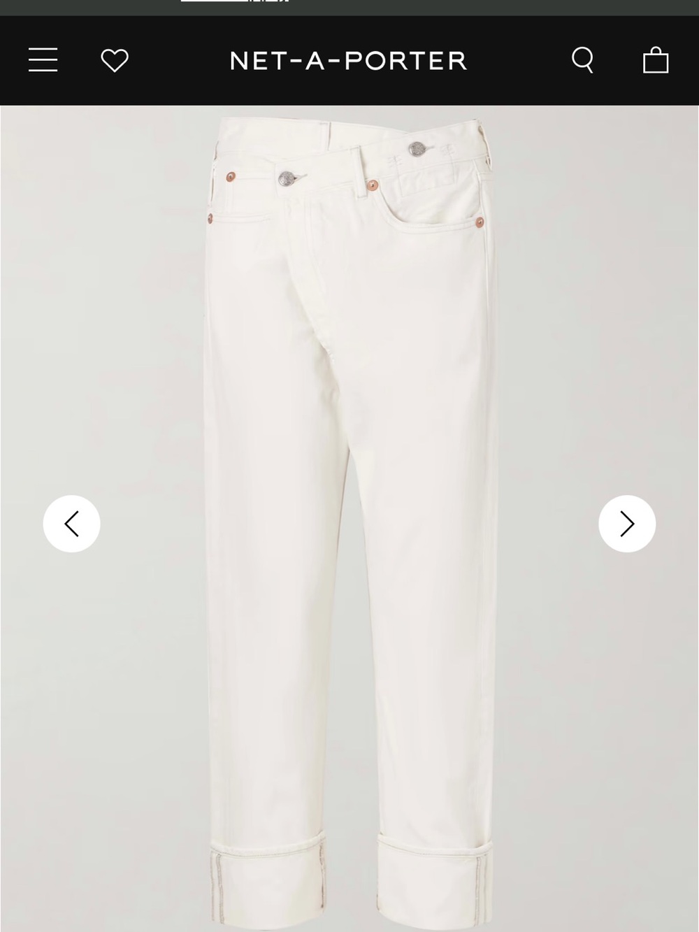 R13 Off-White Denim Jeans - Picture 2 of 8